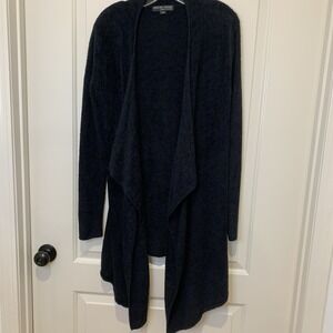 BAREFOOT DREAMS Bamboo Chic Lite Drape Front Calypso Wrap Black S/M Soft Cozy